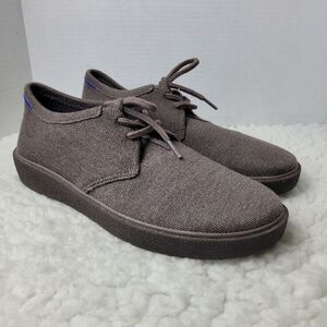 Rothy’s The Monty Mens Sneakers Size 10  Timber Brown Merino Wooll Lace Shoes